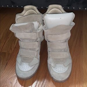 Isabel Marant Bekett suede wedge sneakers